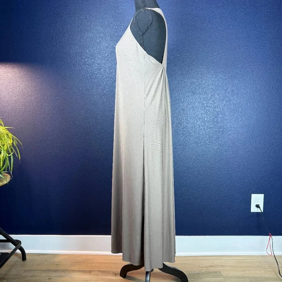 Tibi Greige (gray/beige) V-Neck Sleeveless Maxi Dress, Size Small - Picture 7 of 9